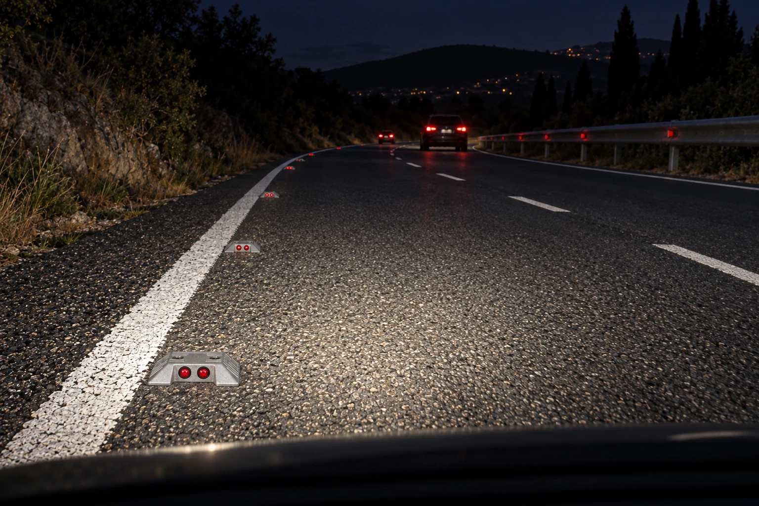 Passive Fahrbahnelemente — Rückstrahlung im Scheinwerferlicht bei Nacht — Aluminiumelement