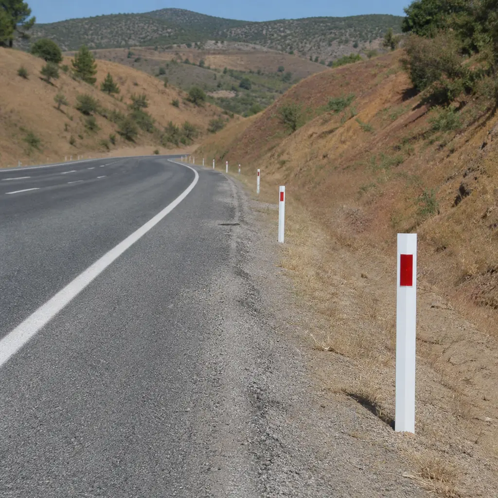 GRP roadside flexible delineator post — In the field